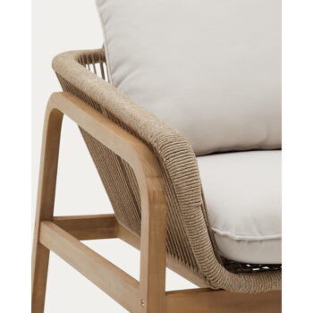 Záhradná lounge súprava z masívu akácie pre 5 v béžovo-prírodnej farbe Vellana – Kave Home – Obrázok 4