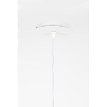 Biele závesné svietidlo s textilným tienidlom ø 38 cm Shem – White Label - Image 4