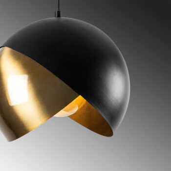 Závesné svietidlo v čierno-bronzovej farbe s kovovým tienidlom ø 30 cm Pacman – Opviq lights – Obrázok 6
