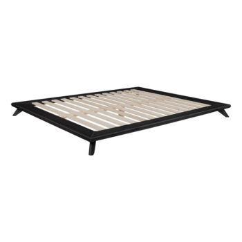 Čierna dvojlôžková posteľ z borovicového dreva s roštom 160x200 cm Senza – Karup Design - Image 2