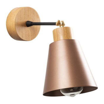 Nástenné svietidlo v medenej farbe/v prírodnej farbe ø 14 cm Manavgat – Opviq lights - Image 3