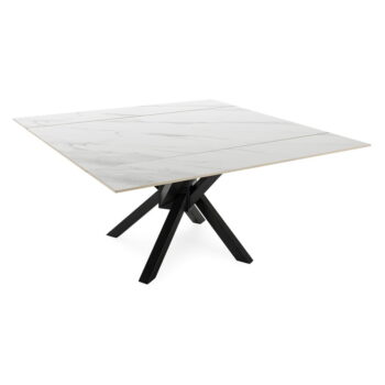 Rozkladací jedálenský stôl s prídavnou doskou s doskou z kameňa 90x150 cm Arlene – Marckeric - Image 10