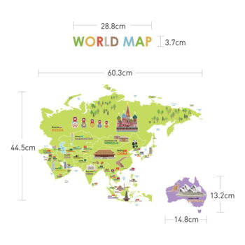 Nástenná samolepka Ambiance World Map - Image 4