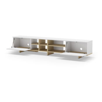 Biely TV stolík 230x44 cm Cequoia – Marckeric - Image 3