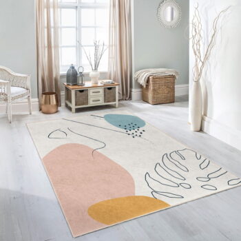 Krémový prateľný koberec 120x180 cm Abstract Shapes – Mila Home - Image 6