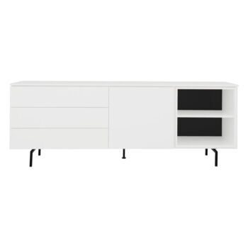 Biela nízka komoda 210x76 cm Plain – Tenzo
