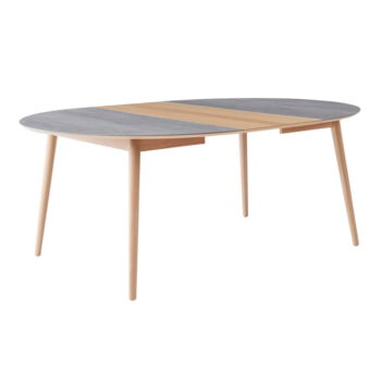 Okrúhly rozkladací jedálenský stôl s keramickou doskou ø 135 cm Meza – Hammel Furniture - Image 4