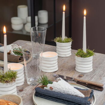 Porcelánové svietniky v súprave 2 ks Ribbon – Mette Ditmer Denmark - Image 4
