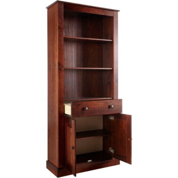 Hnedá knižnica z borovicového dreva 181x31 cm Mille – Støraa – Obrázok 3