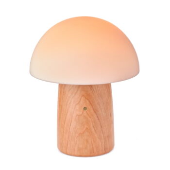 Stmievateľná stolová lampa v prírodnej farbe so skleneným tienidlom (výška 32 cm) Alice - Gingko – Obrázok 2