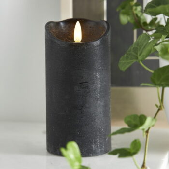 Čierna vosková LED sviečka Star Trading Flamme Rustic, výška 15 cm – Obrázok 2