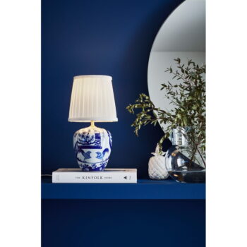 Modro-biela stolová lampa Markslöjd Goteborg, výška 33 cm - Image 3
