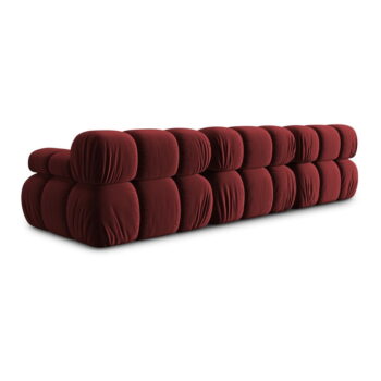 Červená zamatová pohovka 282 cm Bellis – Micadoni Home - Image 3