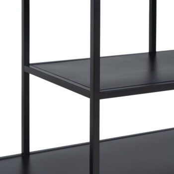 Čierny oceľový TV stolík 120x55 cm – Ixia – Obrázok 9