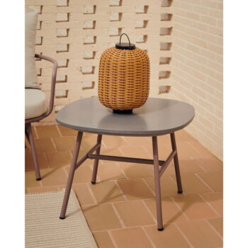 Okrúhly záhradný odkladací stolík s betónovou doskou ø 60 cm Bramant – Kave Home - Image 3