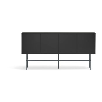 Čierno-antracitová nízka komoda s posuvnými dverami 180x91 cm Nube – Teulat - Image 5