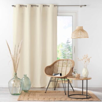 Béžový záves z mikrovlákna 140x280 cm Absolu – douceur d'intérieur - Image 4