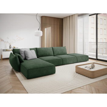 Tmavozelená rohová pohovka (ľavý roh) Vanda - Mazzini Sofas - Image 5