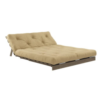 Rozkladacia pohovka v béžovohorčicovej farbe 140 cm Roots – Karup Design - Image 4