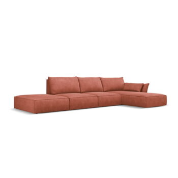 Červená rohová pohovka (pravý roh) Vanda - Mazzini Sofas - Image 3