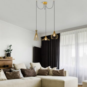 Závesné svietidlo v zlatej farbe Mezopotamya – Opviq lights - Image 3