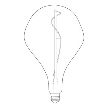 Teplá LED filamentová stmievateľná žiarovka E27, 3 W Voronoi II – tala - Image 8