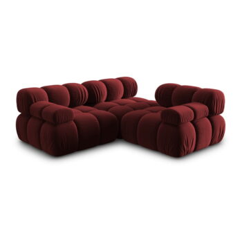 Červená zamatová pohovka 282 cm Bellis – Micadoni Home - Image 5