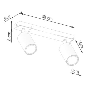 Krémové stropné svietidlo 6x30 cm Etna – Nice Lamps - Image 4
