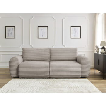 Svetlosivo-béžová menčestrová rozkladacia pohovka 257 cm Lucien – Bobochic Paris - Image 8
