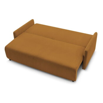 Menčestrová rozkladacia pohovka v horčicovej farbe 211 cm Marcel – Bobochic Paris - Image 10