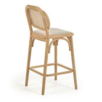 Barová stolička z dubového dreva v prírodnej farbe (výška sedadla 65 cm) Doriane – Kave Home - Image 5
