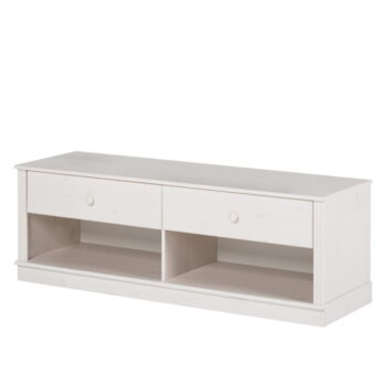 Biely TV stolík z borovicového dreva 137x47 cm Anita – Støraa - Image 2