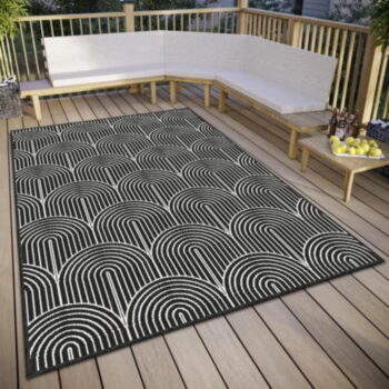Čierno-biely vonkajší koberec 200x290 cm Pangli Black – Hanse Home – Obrázok 2