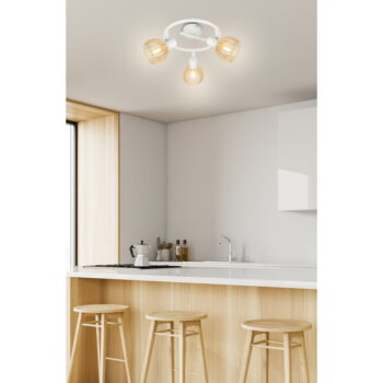 Stropné svietidlo v bielo-prírodnej farbe ø 10 cm Atarri – Candellux Lighting - Image 2