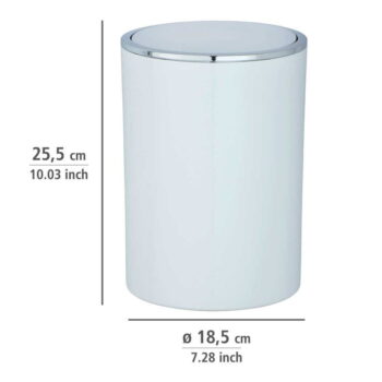 Biely plastový odpadkový kôš 5 l Inca – Wenko – Obrázok 2