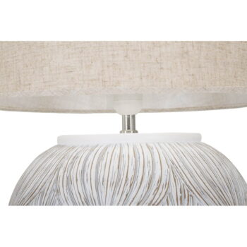 Stolová lampa s textilným tienidlom v bielo-zlatej farbe (výška 59 cm) Atene – Mauro Ferretti - Image 2