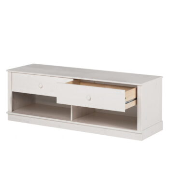 Biely TV stolík z borovicového dreva 137x47 cm Anita – Støraa - Image 3