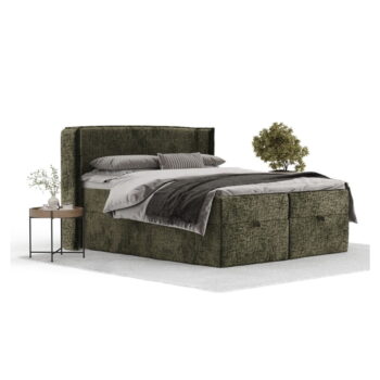 Tmavozelená boxspring posteľ s úložným priestorom 180x200 cm Passion – Maison de Rêve - Image 11