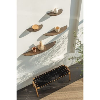 Hnedá polica z dubového dreva 40 cm Mu – Gazzda – Obrázok 7