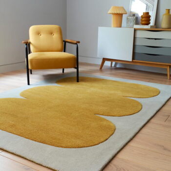 Okrovožltý ručne tkaný vlnený koberec 120x170 cm Canvas – Asiatic Carpets - Image 2