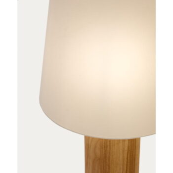 Stojacia lampa s textilným tienidlom v bielo-prírodnej farbe (výška 110 cm) Marga – Kave Home - Image 5