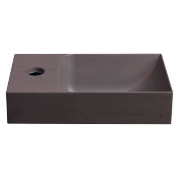 Tmavohnedé betónové umývadlo 31x17 cm Piccolino – Sapho – Obrázok 3