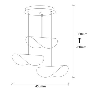 Závesné svietidlo v čiernej a zlatej farbe s kovovým tienidlom ø 45 cm Sivani – Opviq lights – Obrázok 5