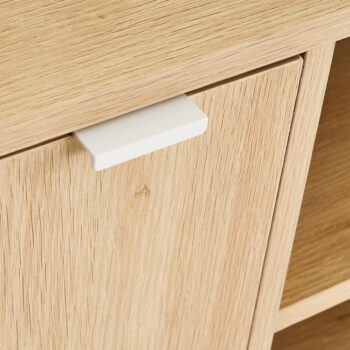 TV stolík v dekore brezy v prírodnej farbe 120x52,5 cm – Casa Selección – Obrázok 3