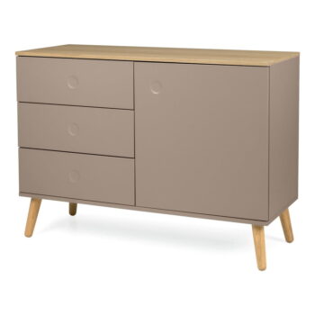 Hnedá nízka komoda v dekore duba 109x79 cm Dot – Tenzo – Obrázok 3