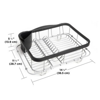 Čierny oceľový odkvapkávač 37x29 cm Sinkin – Umbra - Image 4