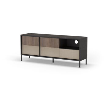 Antracitovo-svetlohnedý TV stolík 156x57 cm Amalia – Marckeric - Image 3
