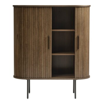 Hnedá skrinka v dekore duba s posuvnými dverami 100x118 cm Nola – Unique Furniture - Image 4