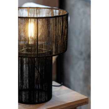 Čierna stolová lampa s tienidlom z juty (výška  38 cm) Soga – Markslöjd – Obrázok 4