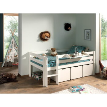 Biela detská vyvýšená posteľ Vipack Pino, 90 x 200 cm - Image 6